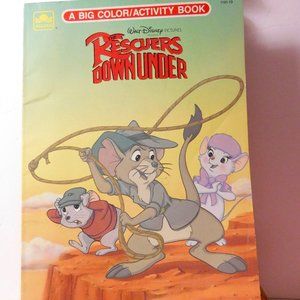 Walt Disney's The Rescuers Down Under Color and Activity Book 1990 Vintage